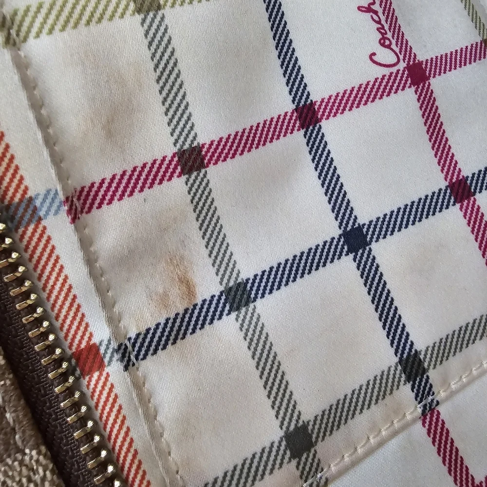 Y2K Coach Heritage Pink Stripe Tote